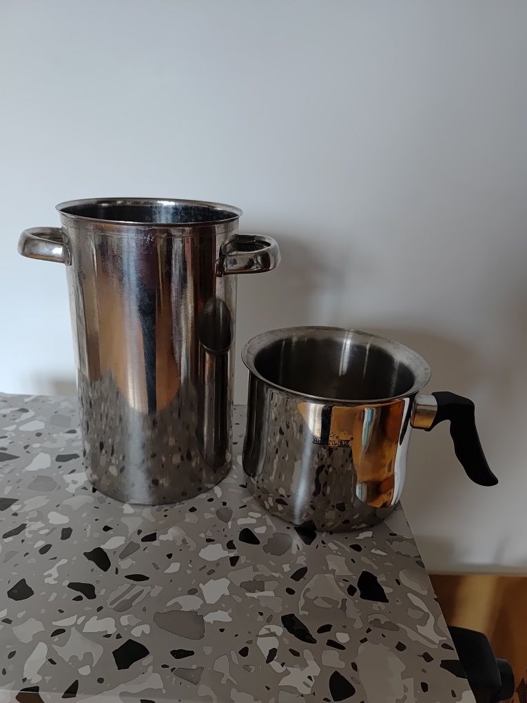 Garnek do mleka i wysoki garnek zestaw