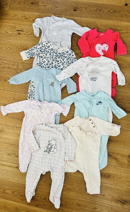 Paka pajacykow zestaw pajacyk pajacyki pizamka 74 80