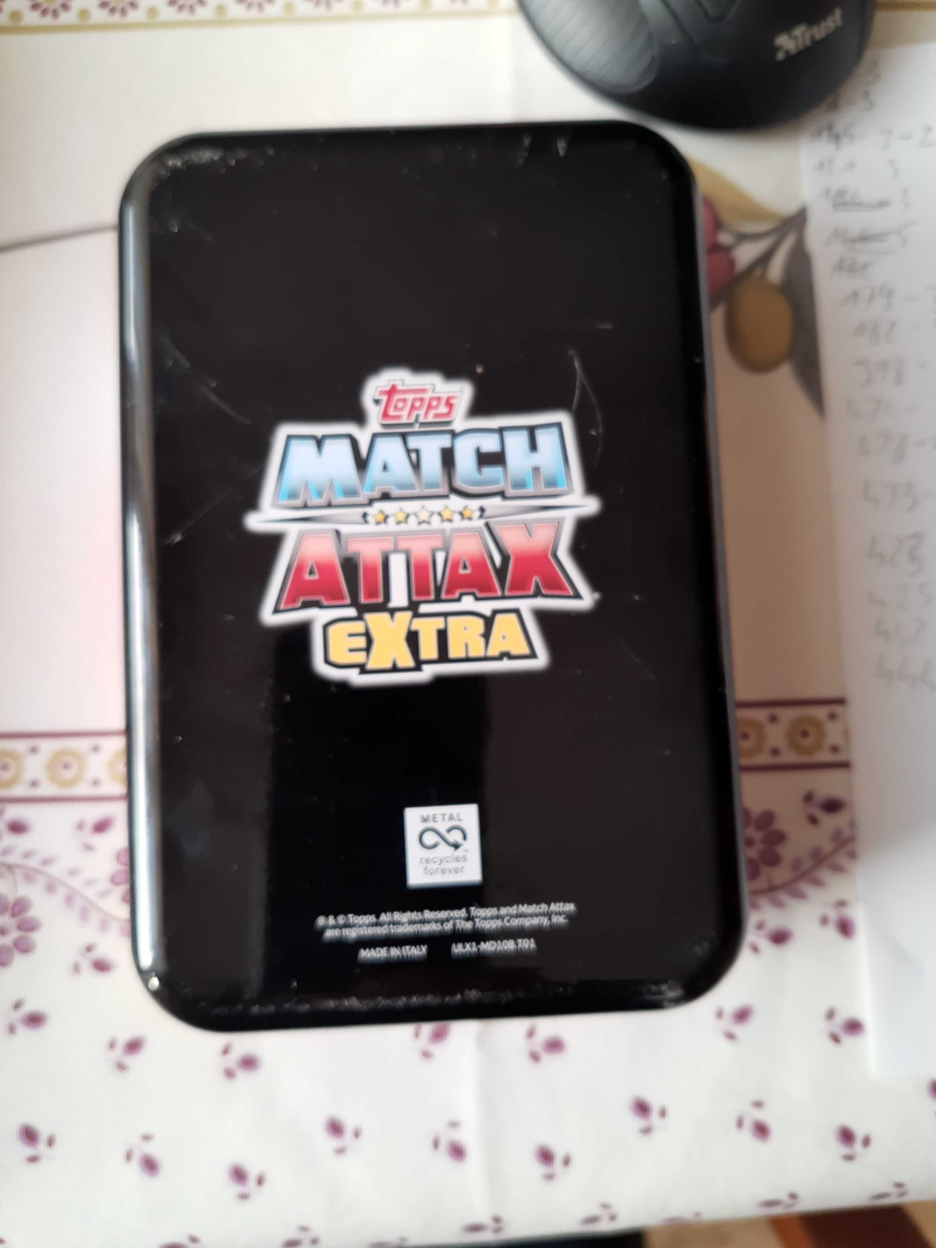 pudełko metalowe na karty match attax 2022/23