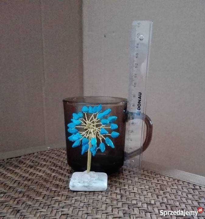 TURKMENIT mosiądz - drzewko szczęścia, wysoki ok 8 cm, bibelot kominek