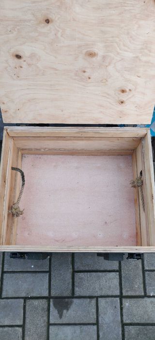 Деревянный армейский военный ящик, сундук