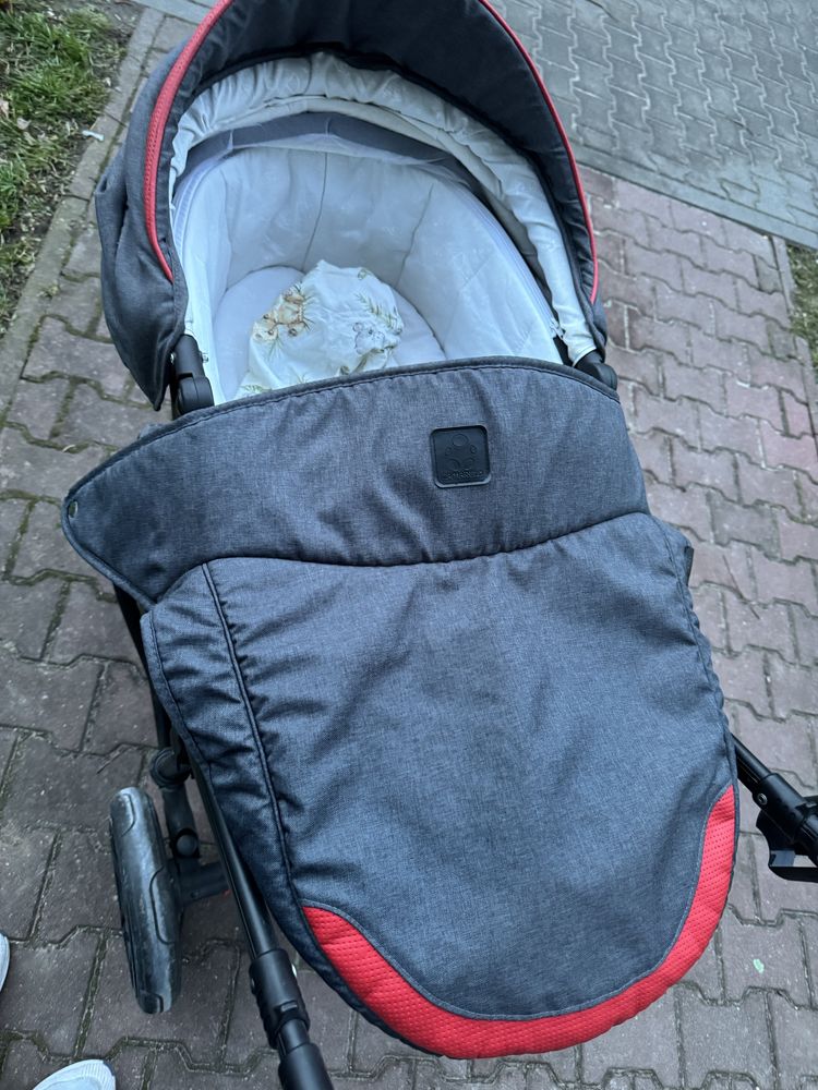 Wozek dzieciecy spacerowka gondola 2w1 camarelo baleo duze kola