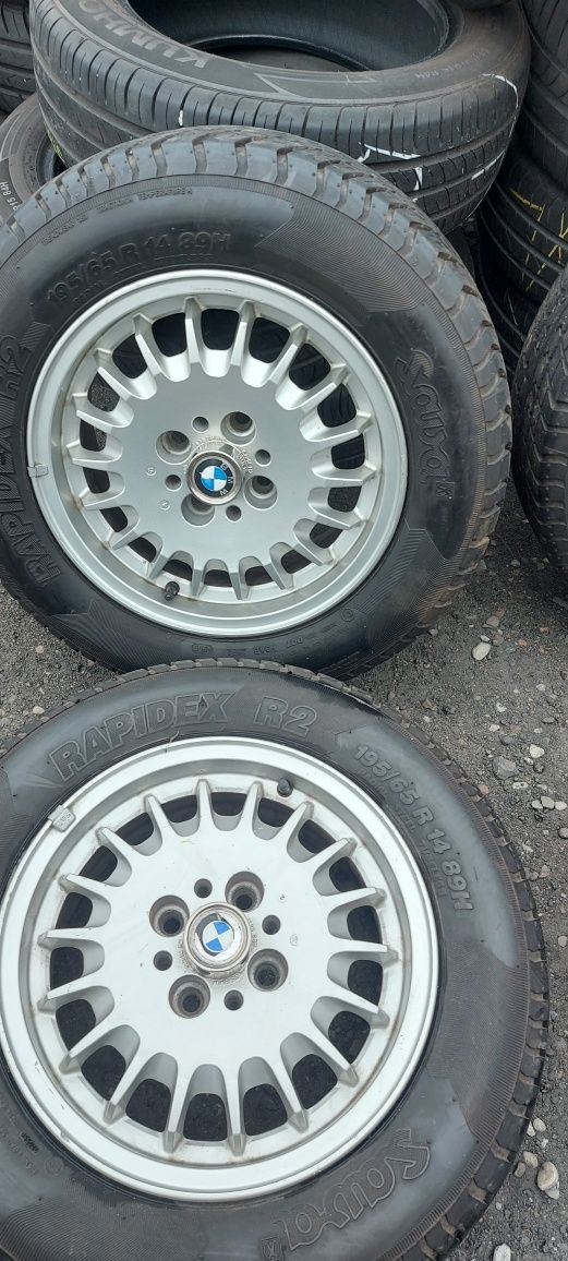 4×100 14 " ALUFELGI BMW klasyk opony letnie jak nowe