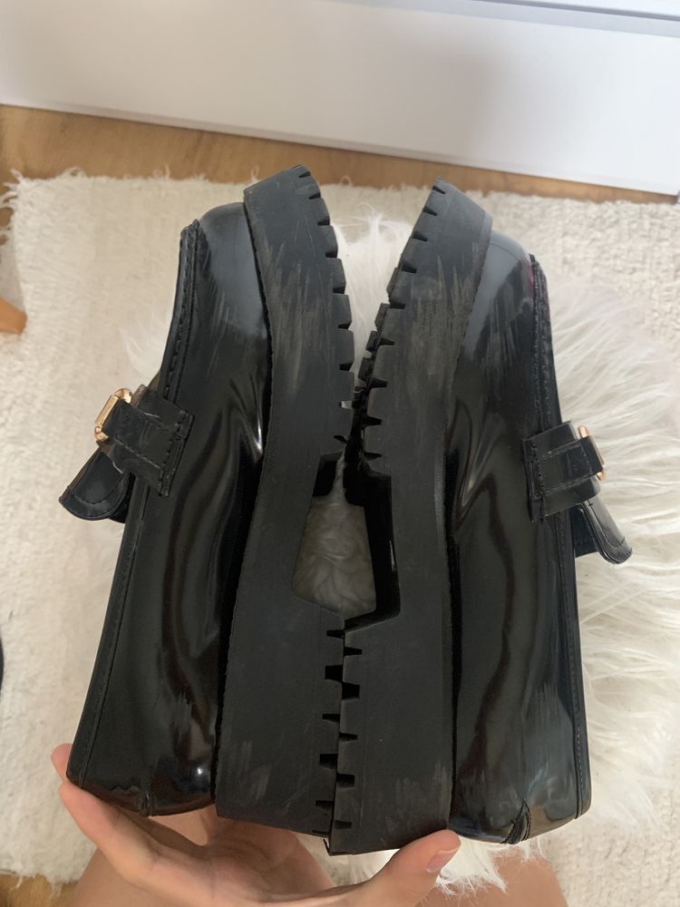 Mokasyny loafersy czarne asos