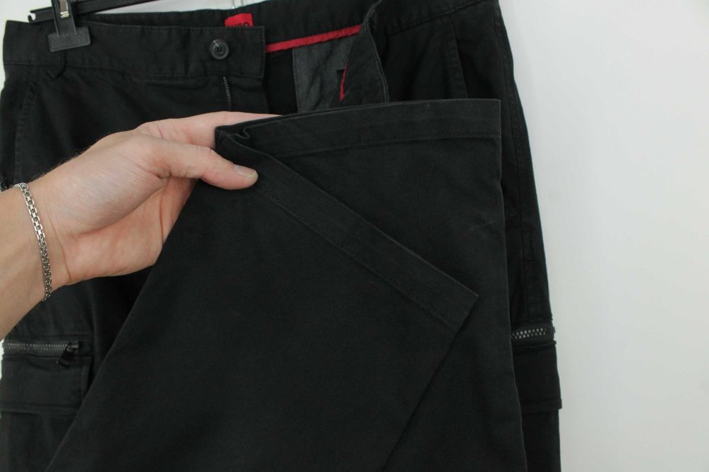 Брендові карго штани Hugo Boss Glian231D Zip Pocket Black Cargo W36L32