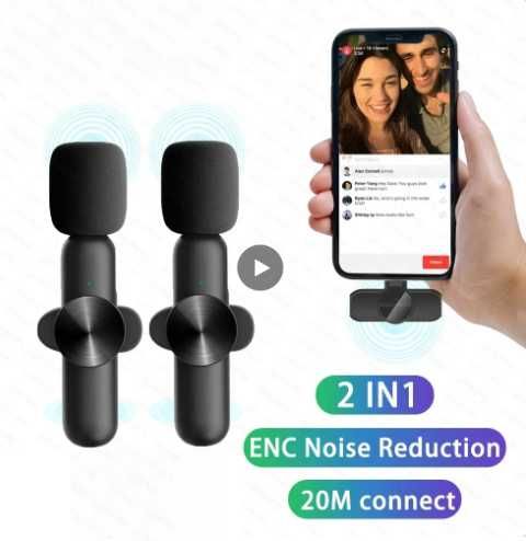 Бездротовий петличний мікрофон для IPHONE 2шт Lightning