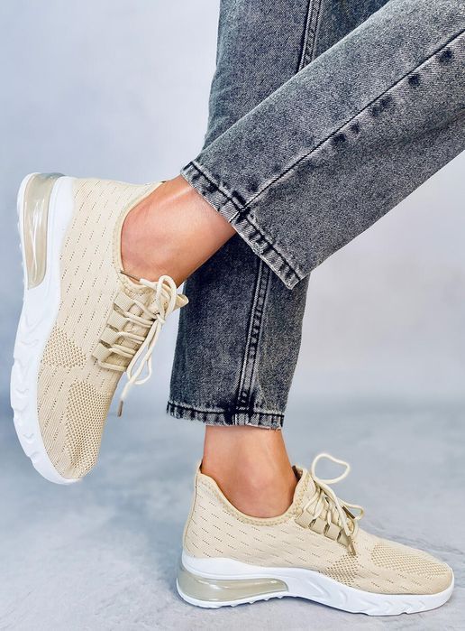 Buty Sportowe Skarpetkowe Kessi Beige