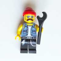 Lego Minifigurka col10-16 Motorcycle Mechanic/Mechanik