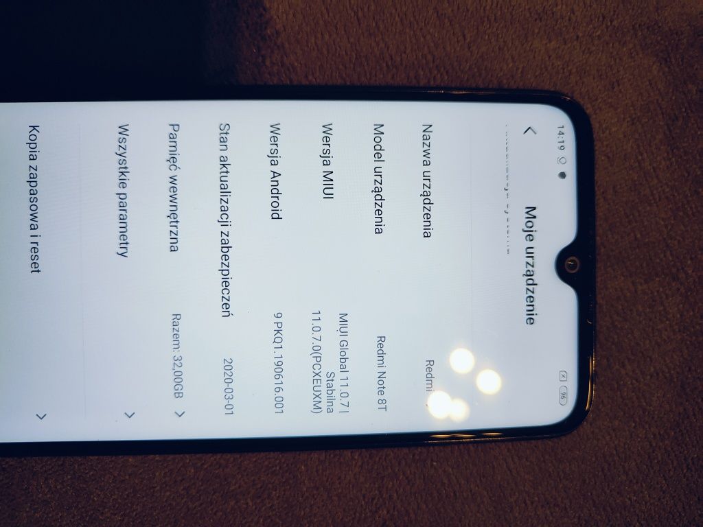 Smartfon Redmi note 8t