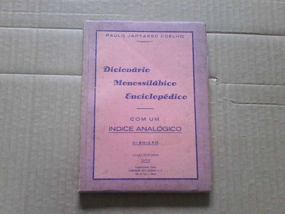Dicionário Monossilábico Enciclopédico com um Índice Analógico