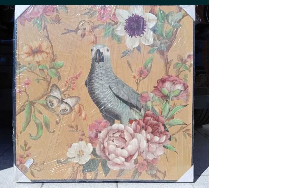 Pintura a óleo com moldura