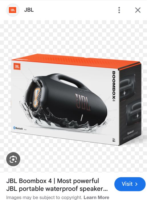 Coluna JBL Boombox 4 a prova de agua