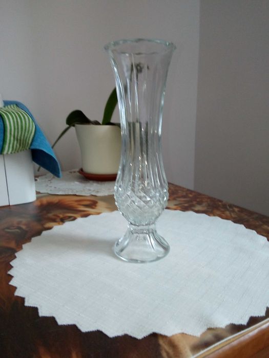 Wazon szkło kryształ biały