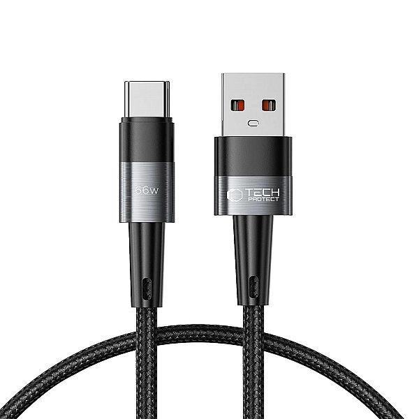 Kabel Tech-Protect UltraBoost Usb-c / Usb-a 66w 6a 0.25m - szary