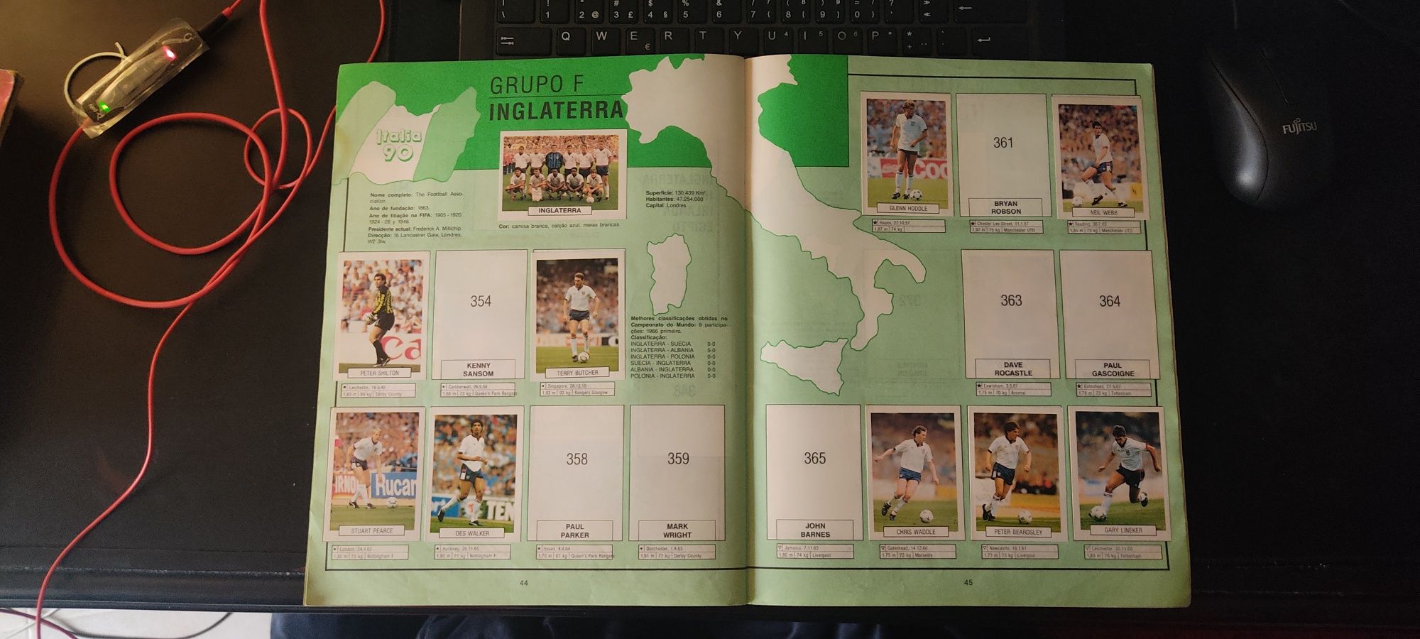 Caderneta de futebol - Italia 90