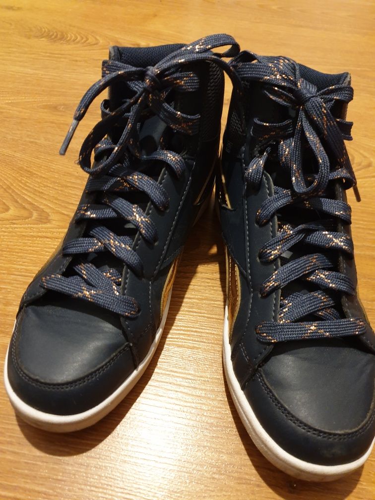 Reebok, Rozmiar 37, granatowe ze złotem
