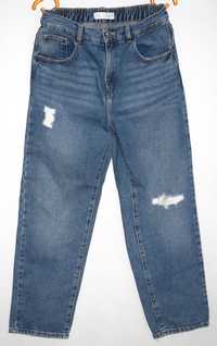 Zara przecierane jeansy z dziurami r. 140 cm