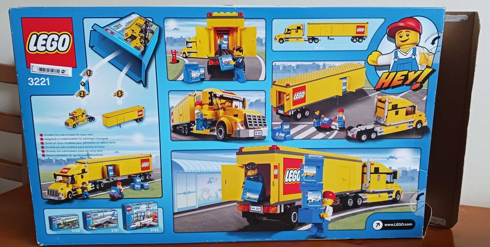 Lego City 3221 Żółta Ciężarówka TIR + pudełko + instrukcja