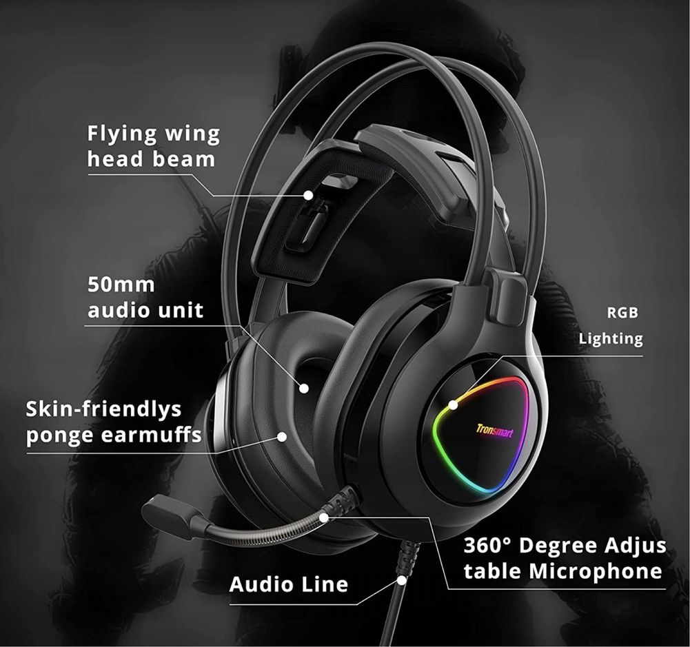 Słuchawki wokółuszne Tronsmart Glary Alpha Gaming Headset