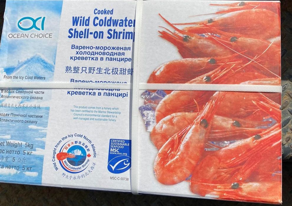 Креветка канадська  креветка, сьомга охолоджена, сібас,дорадо