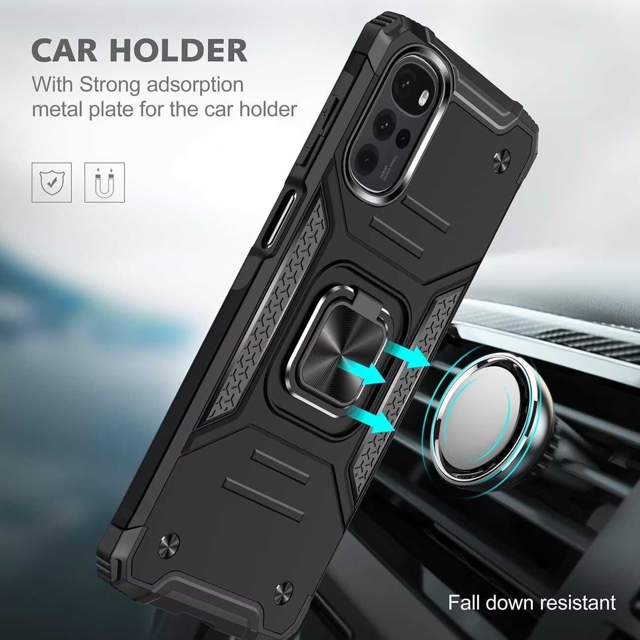 Nakładka Etui Pancerne do Motorola Moto G22 4G + Szkło Hartowane