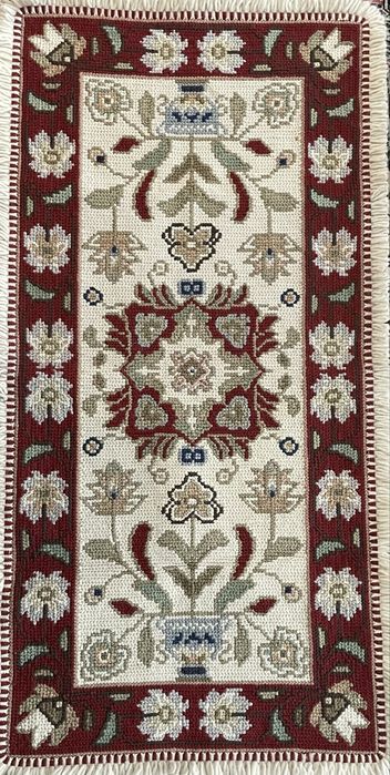Tapete de Arraiolos Artesanal 60x118 cm—Bordado Tradicional Português