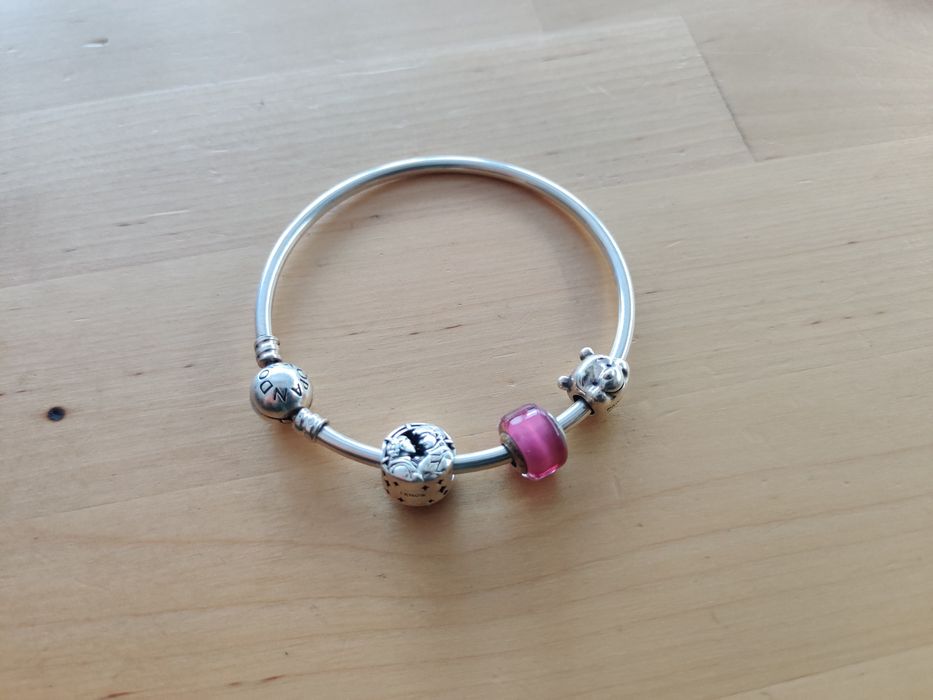 Pulseira Pandora Original 3 contas excelente estado