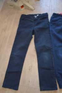 spodnie Jeansy koloru granatowego f-my H&M 9-10 lat r. 140