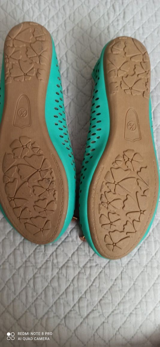 Buty Nowe baleriny zielone 37