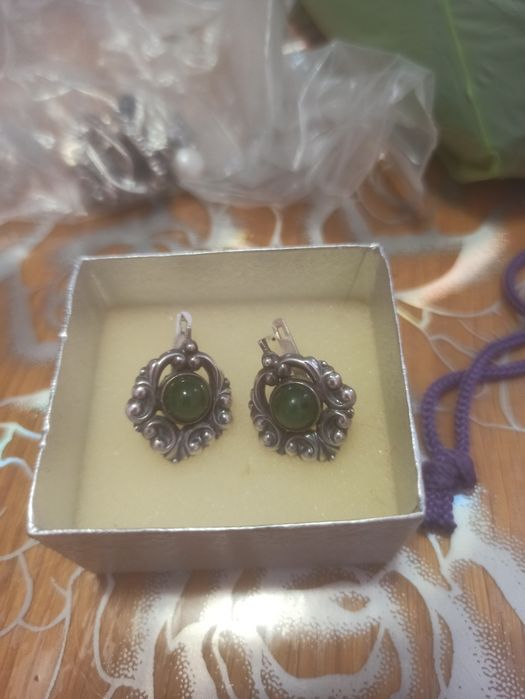 Раритетные серебряные серьги