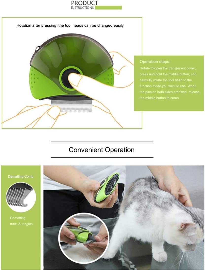 Фурминатор расческа для домашних животных Rotatable pet comb 3 в 1
