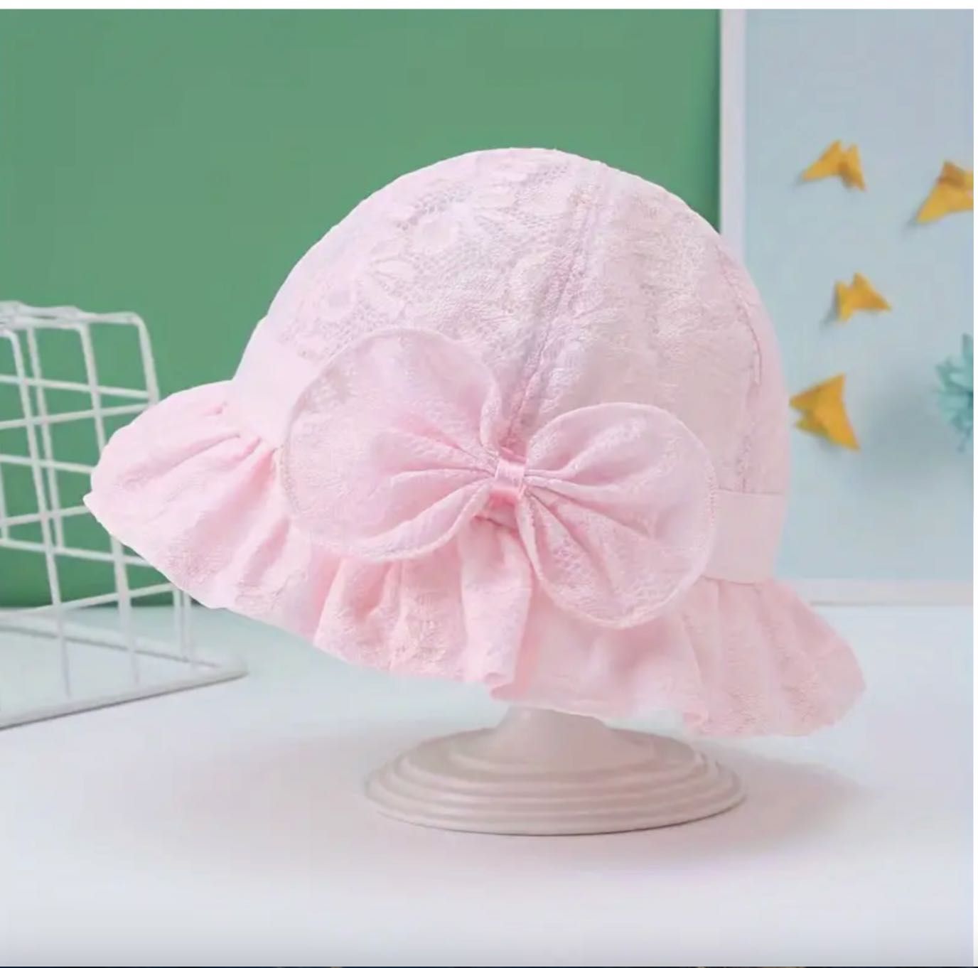 Chapéu Rosa para Bebé NOVO (48-53cm)
