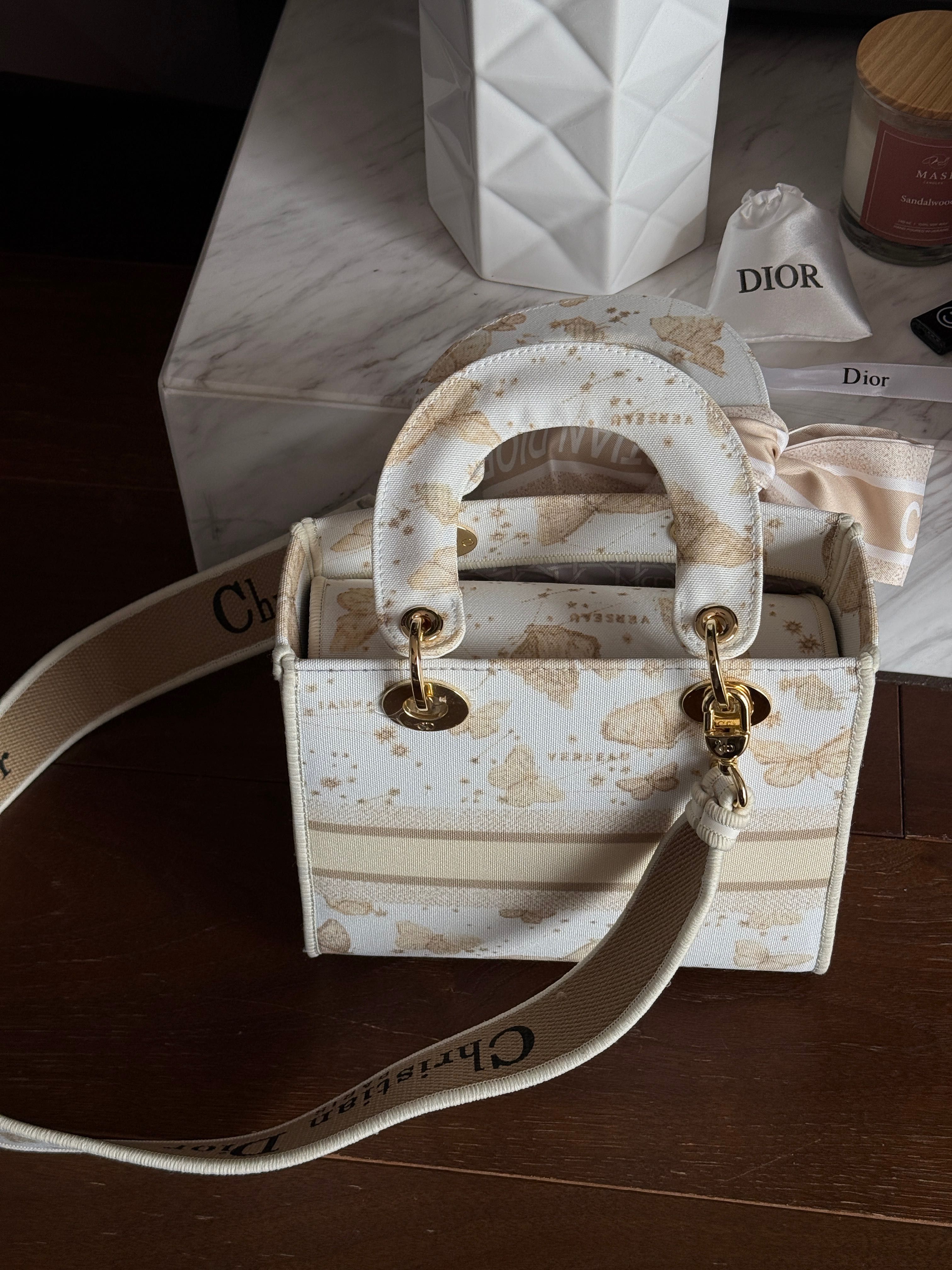 Сумка Dior Lady з метеликами