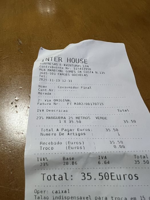 Mangueira nova comp. 25m