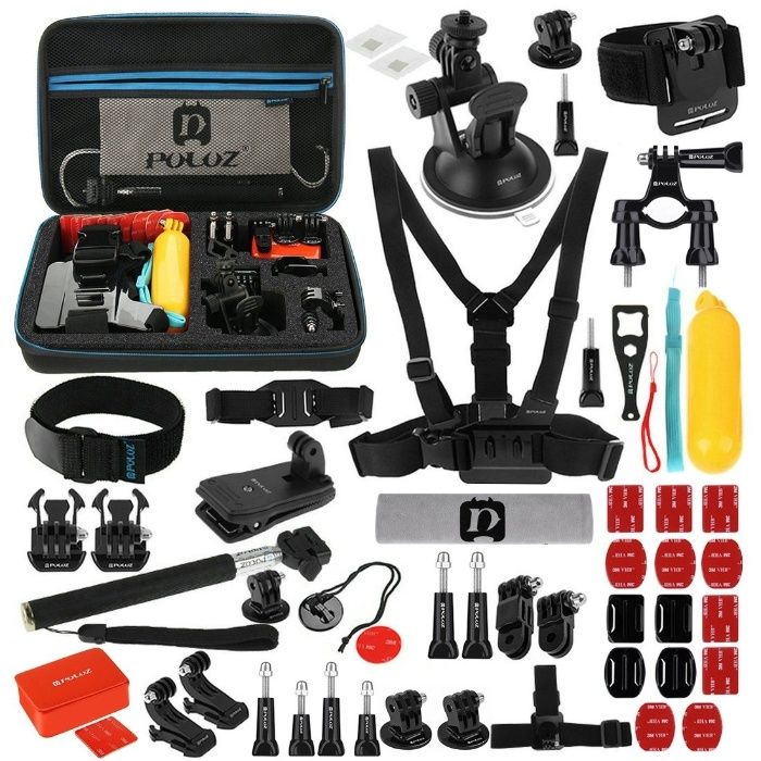 Pack Acessórios Gopro DJI - 53 em 1 -Mala Grande- Novo