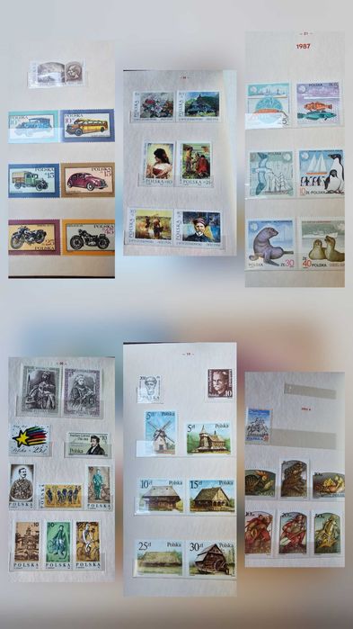 Klaser znaczków pocztowych PRL - pełna kolekcja serii