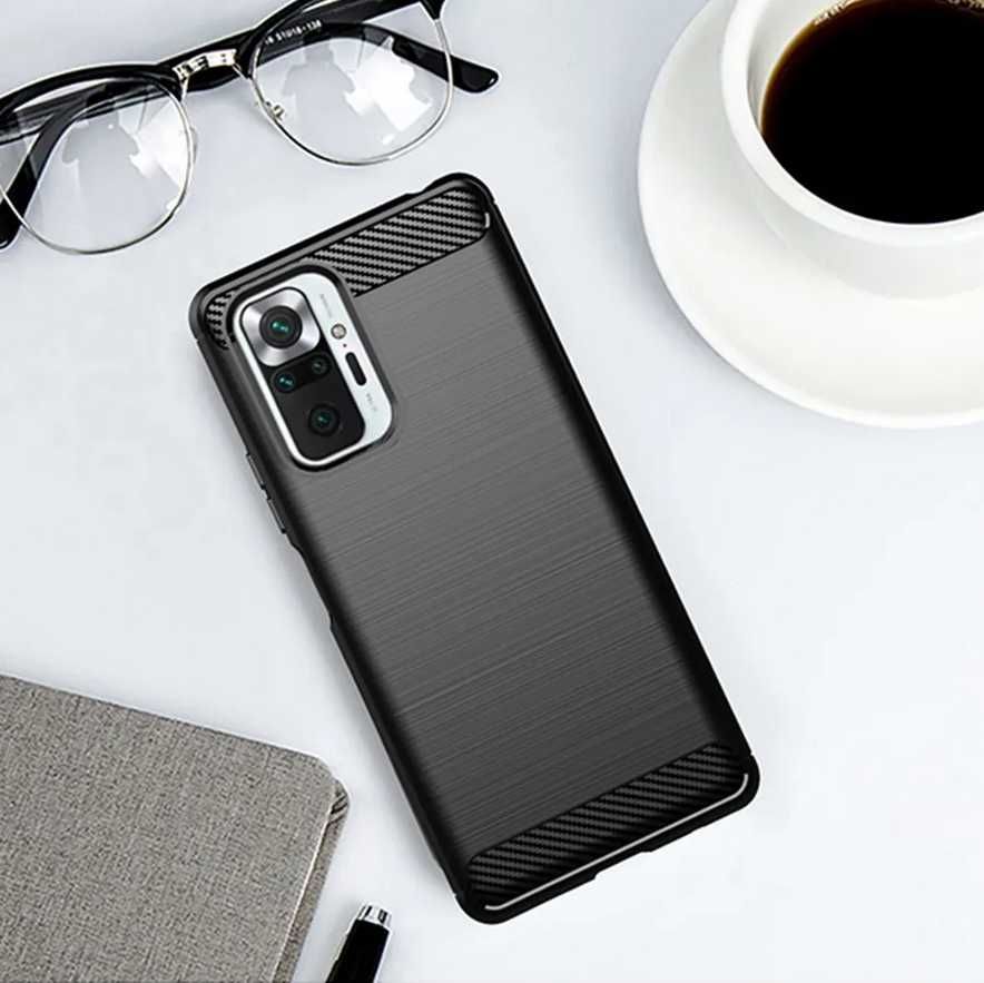 Etui do Xiaomi Redmi Note 10 Pro Carbon Case Obudowa Armor Pancerne
