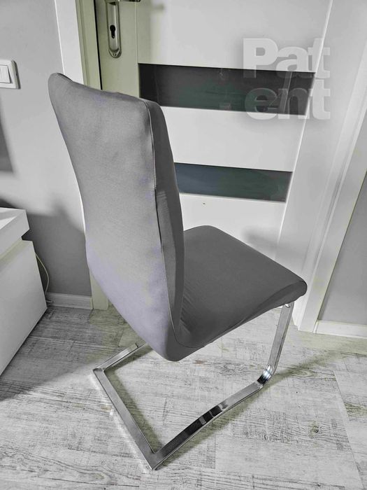 Pokrowce na krzesła uniwersalne elastyczne 6 sztuk szare komplet