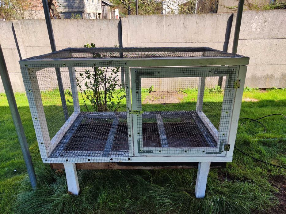 Woliera dla gołębi 150x80x92 ruszt 2mm ocynk, z szufladą, malowana 23r