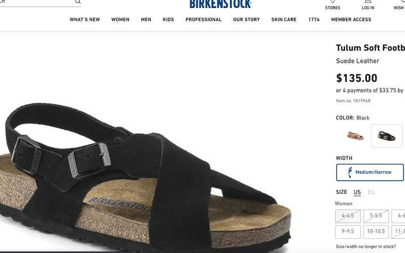 Босоножки birkenstock tulum sandals 38 pp