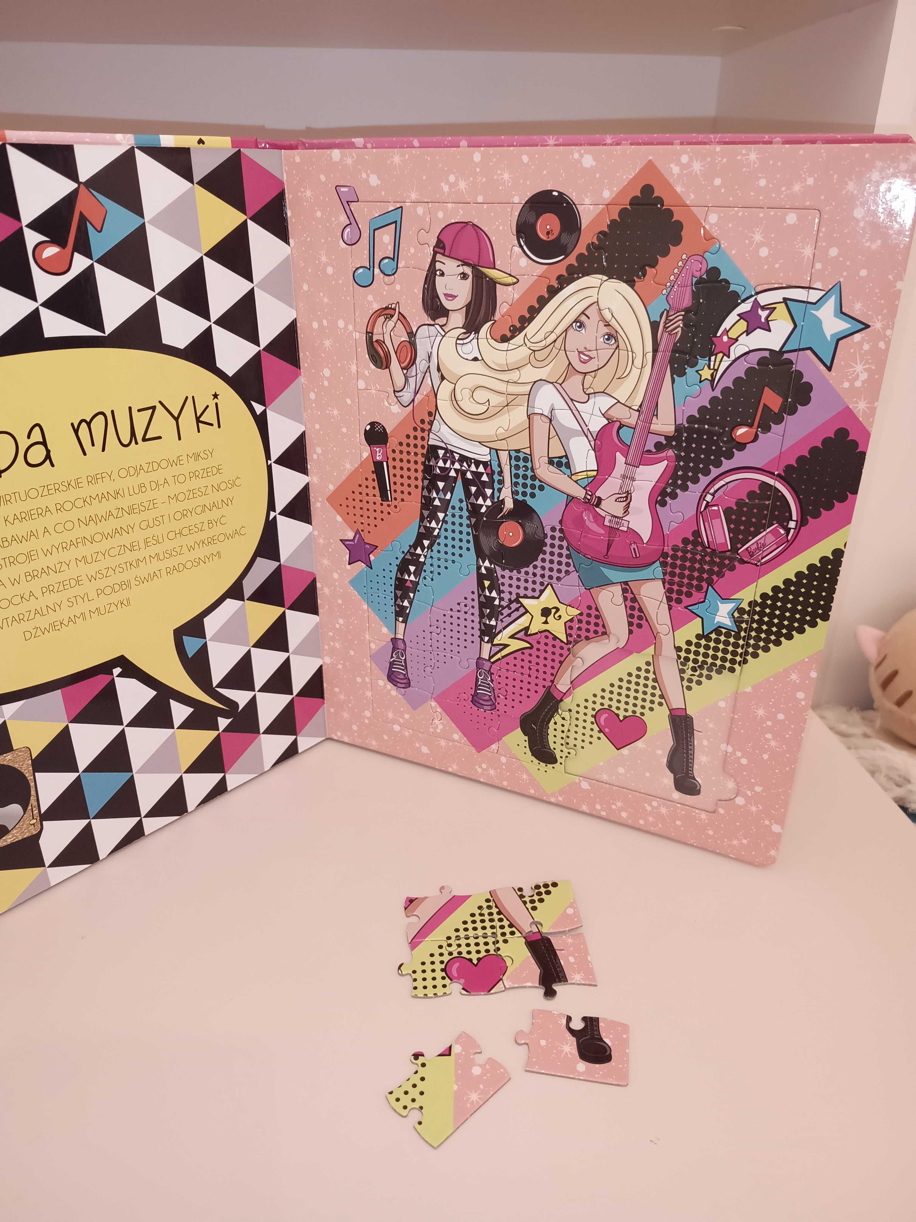 Puzzle, barbie księżniczka, książeczka