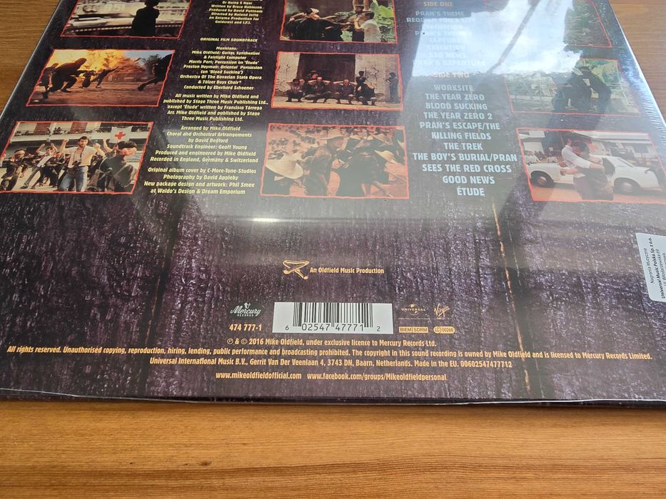 Mike Oldfield The Killing Fields OST 180g LP *NOWA* 2016 Download Card