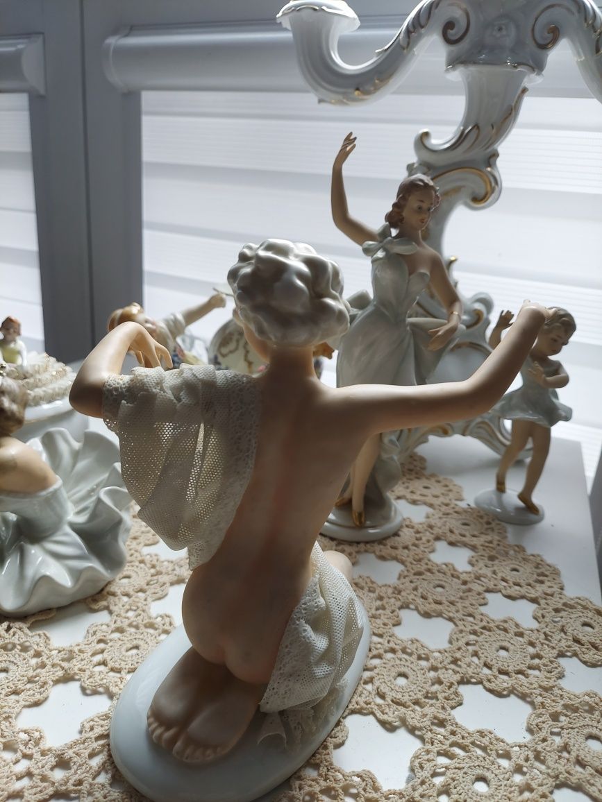 Porcelanowa figurka kobiety , unterweissbach