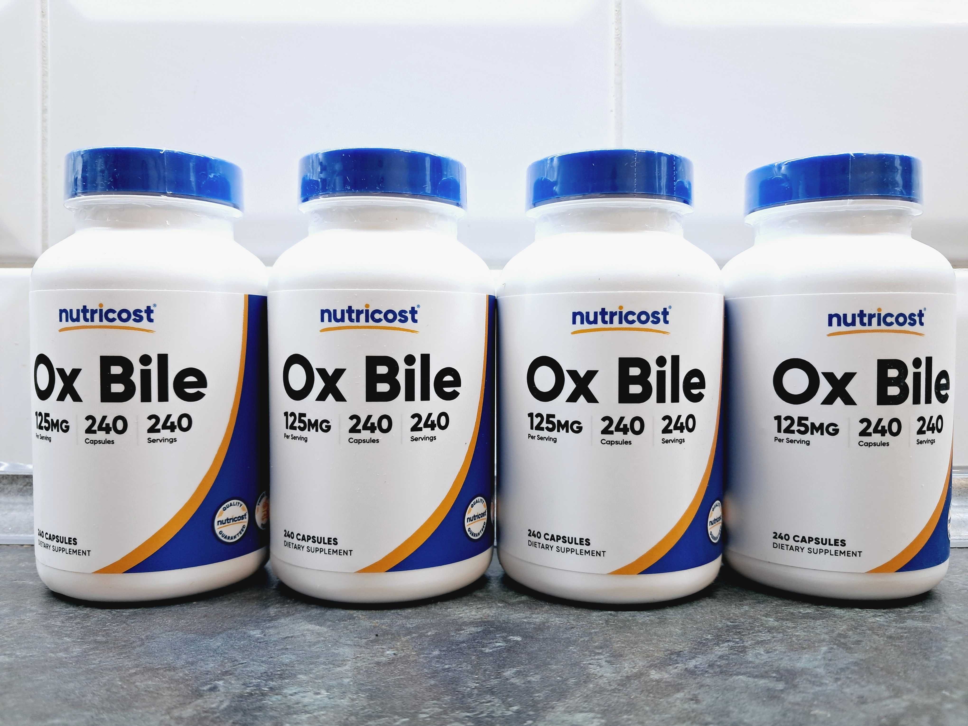 Nutricost, Ox Bile 125 мг (240 капс.), бычья желчь, бичача жовч