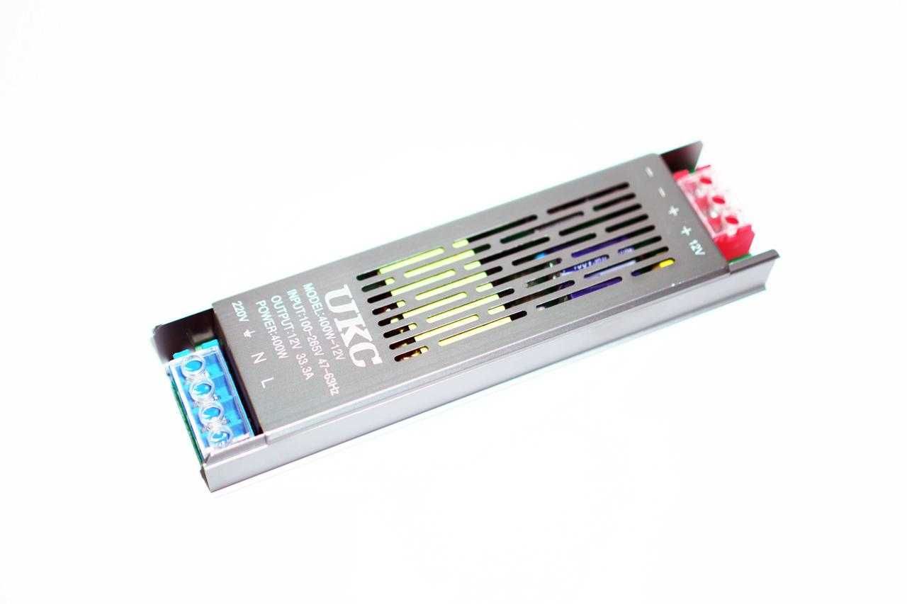 Мощный Блок питания 12V 33.3А 400W для LED лент, проводка под камеры
