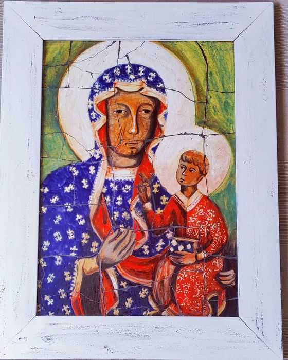 Obraz Matka Boska ceramiczny
