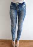 Gina Tricot Kristen 27 xs spodnie marmurki jeansy wysoki stan tall