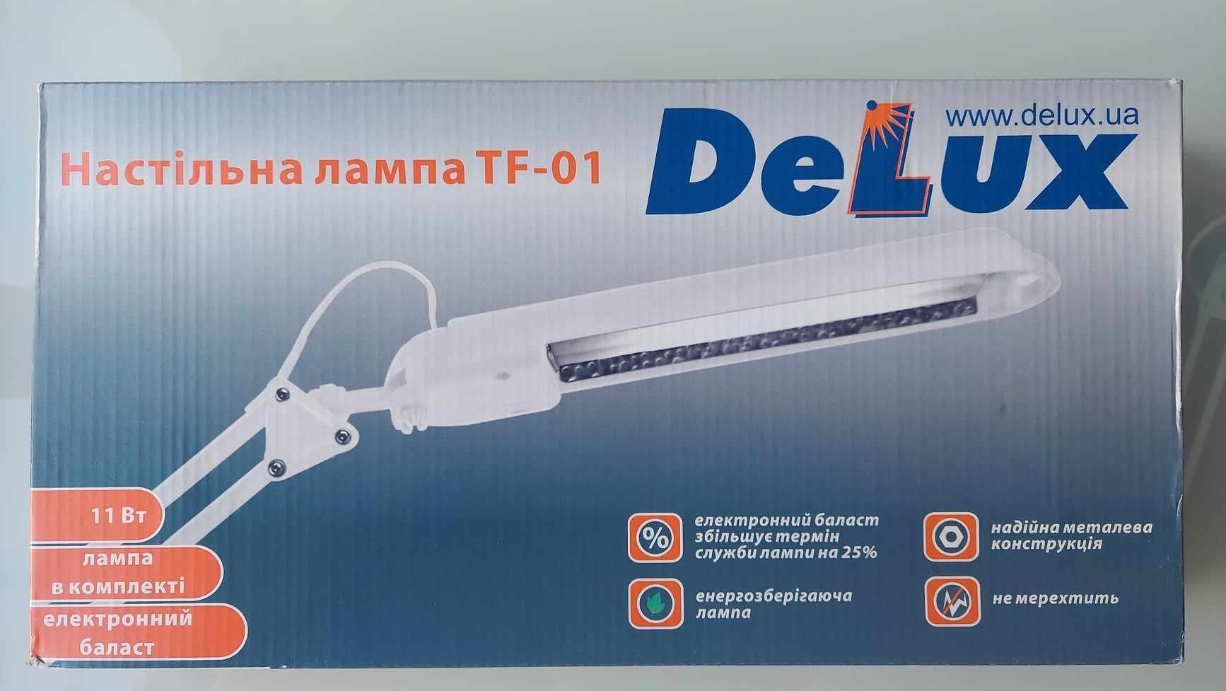 Лампа настольная TF-01 11W белая DELUX