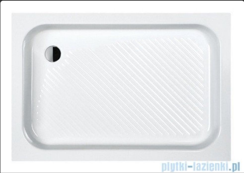 Nowy brodzik prostokątny 80x70x15cm + stelaż Sanplast