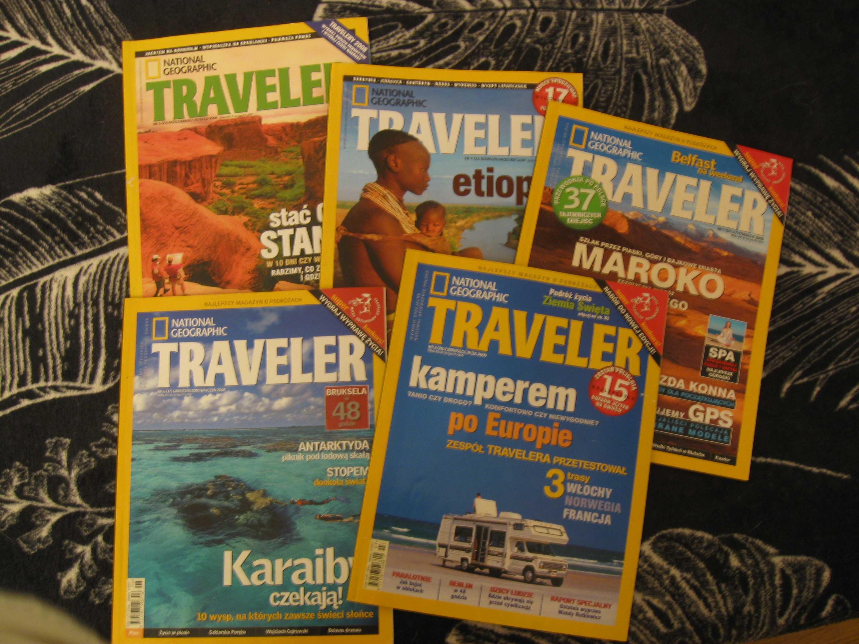 Czasopismo Traveler - roczniki 2008 - 5 numerów